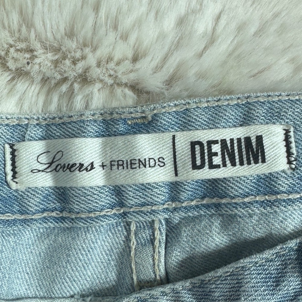 Lovers + Friends Dylan Boyfriend Short Laurel Light‎ Wash Distressed Cuffed 27 - Picture 4 of 6